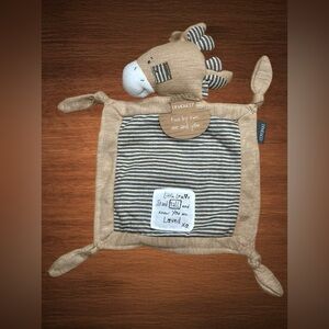 Demdaco giraffe .Rattle light brown/ gray stripes. “Two by two me and you”